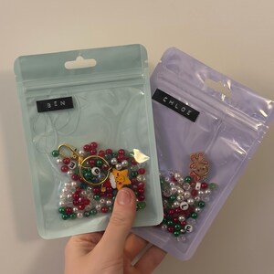 Christmas DIY Bracelet or Keyring Kit for Kids | Christmas Craft Activity | Children’s Christmas Gift | Personalised Bead Making Kit