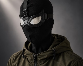 サム・ライミ版スパイダーマンマスク、フェイスシェルと3Dラバーウェブ