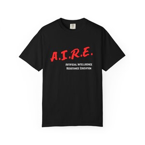 Anti-AI T-shirt Vintage Parodi Unisex Grafisk T-shirt, AI-motstånd