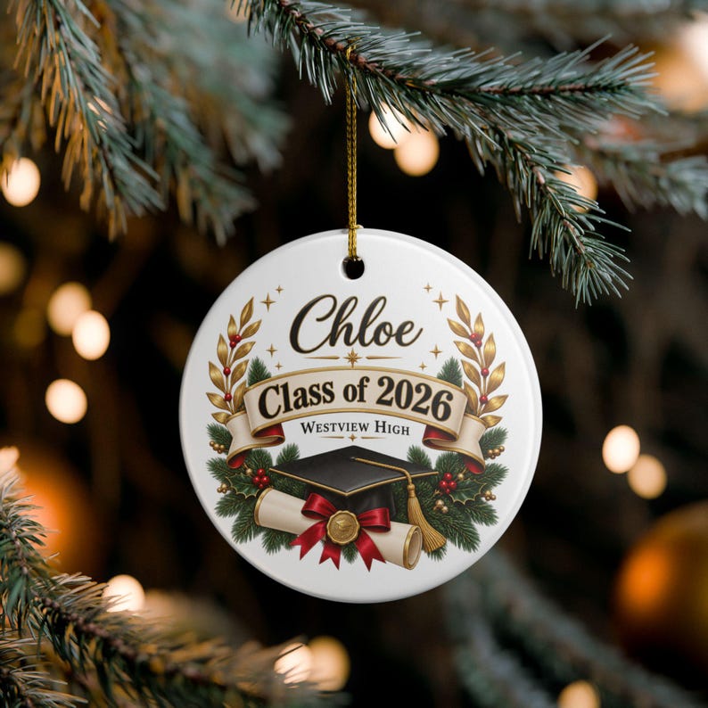 Personalized Class of 2026 Graduation Ornament – Custom Name School ...