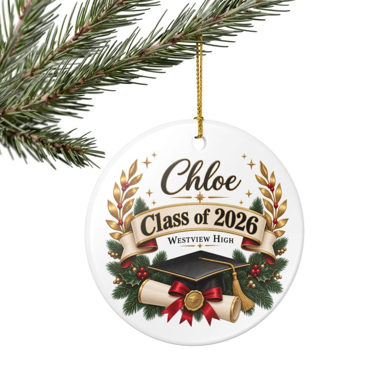 Personalized Class of 2026 Graduation Ornament – Custom Name School ...