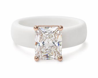 Radiant CZ Silicon Band Ring