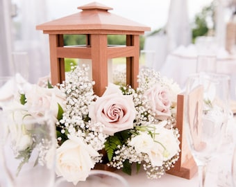 Wooden Lantern, Wedding Centerpiece, Candle Holder, Table Center Piece, Home Decor, Wedding Decor, Wooden Centerpiece, Wooden Decor