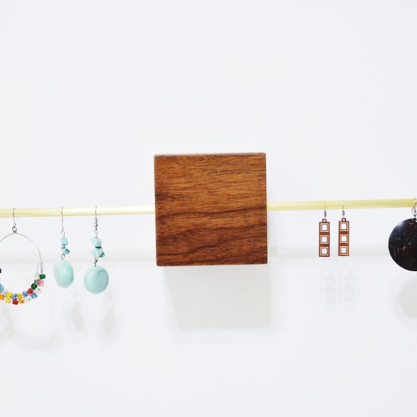 Jewelry Hanger, Wooden Jewelry Display Minimalist Decor, Jewelry Holder, Wall Jewelry Organizer, Hanging Jewelry Organizer, Wall Organizer