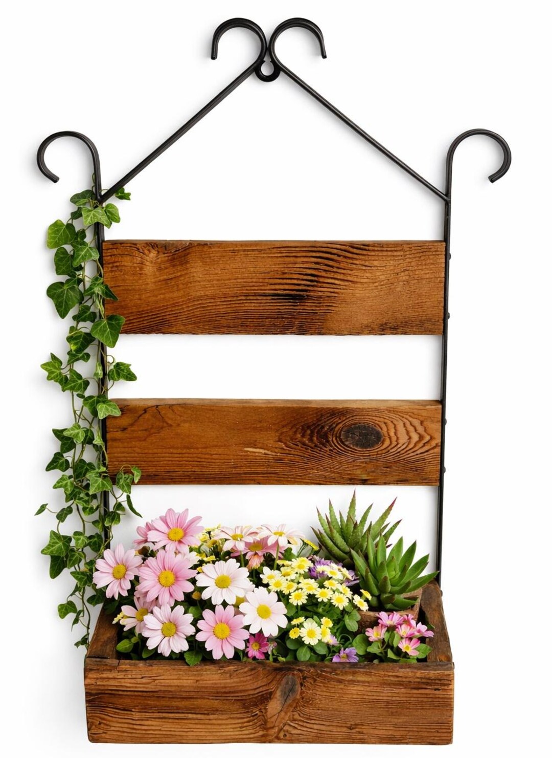 Wall Mount Planter Storage Box – Amish Blacksmith Handcrafted Mushroom ...