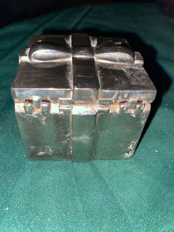 Antique Silver Jewelry Box 4x4