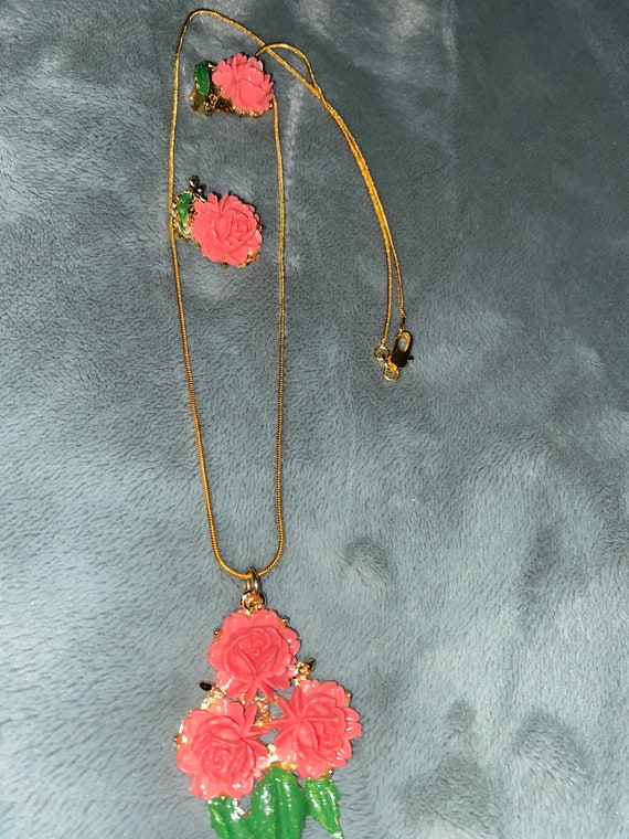 Vintage Rose Jewelry Set - image 5