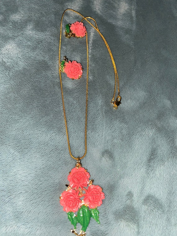 Vintage Rose Jewelry Set - image 4