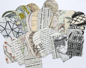 Miniature Envelopes - Upcycled Tiny Envelopes from Vintage Ephemera for Inchies, Junk Journals, Scrapbooking (12 pcs)