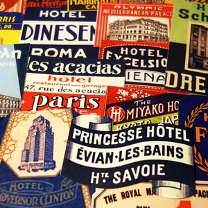 ShenMo Lot de 36 Rétro Vintage Stickers Valise Autocollants pour