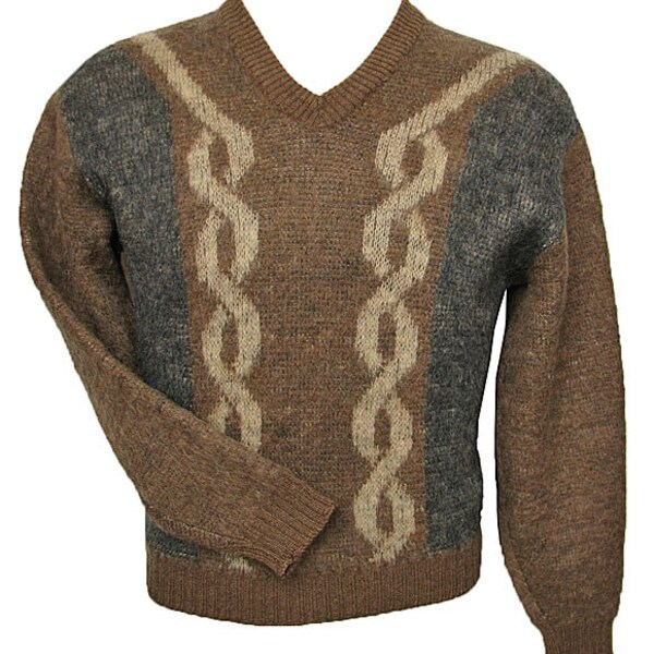 Men's Vintage 1960s Mohair Sweater PURITAN Citation V-Neck Pullover