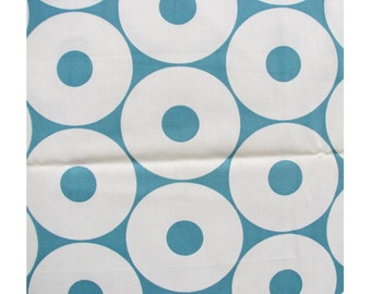 Vintage 1960s Cotton Fabric Graphic Circles Lifesavers Print Unused Yardage Sewing Dress Goods