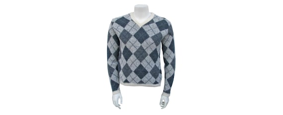 Men's Vintage 1960s Mohair Sweater JANTZEN Grey Ar