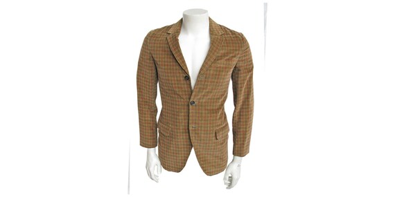 Men's Vintage 1960s Jacket Plaid Corduroy Sport Co