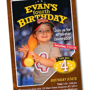 Sportkaart gepersonaliseerde verjaardag uitnodiging - Honkbal Card Uitnodiging - Football Card Invite - Honkbal Card Uitnodigen - Party Printable