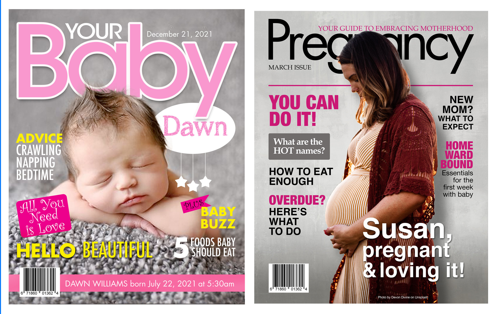 Personalized Magazine Cover Art Etsy