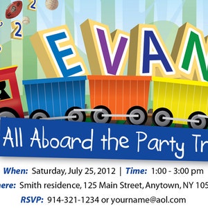 personalized train invite