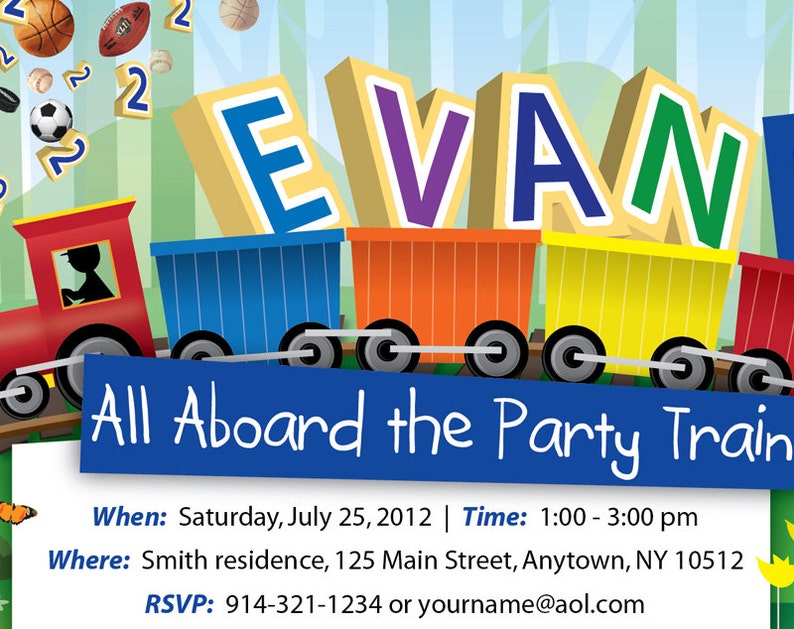 personalized train invite