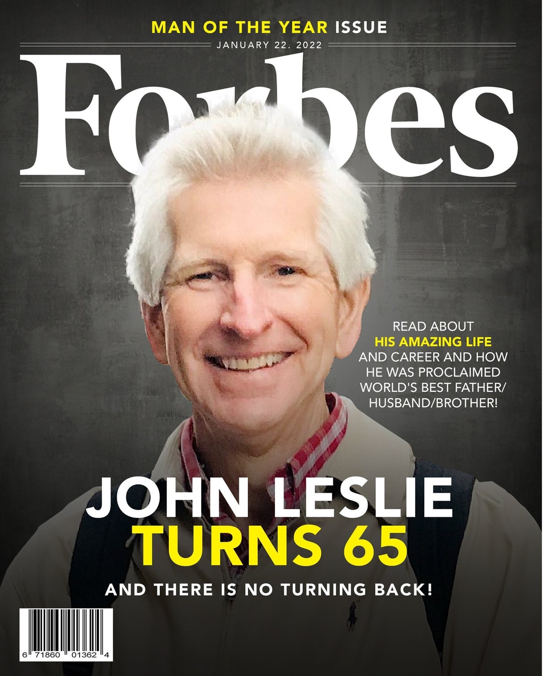 Forbes Custom Magazine Cover Business Magazine Cover Art / Personalized