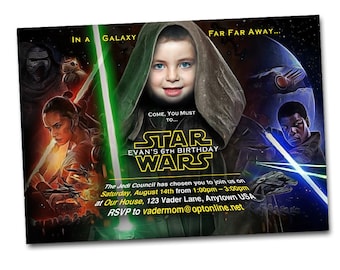 Invitación de Star Wars, Invitación de cumpleaños de Star Wars, Invitación a una fiesta de Star Wars, Invitación de cumpleaños de Star Wars, Fiesta de Star Wars imprimible