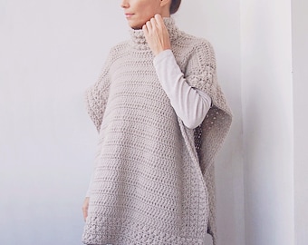 Crochet Pattern Star dust woman poncho pullover sweater women  sweater, Instant download