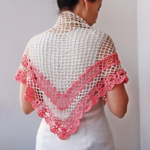 Crochet pattern shawl, women triangle shawl, crochet lace shawl, woman shawl, crochet wrap, DIY, PDF pattern image 1