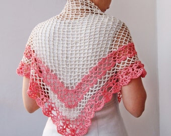 Crochet pattern shawl, women triangle shawl, crochet lace shawl, woman shawl, crochet wrap, DIY, PDF pattern