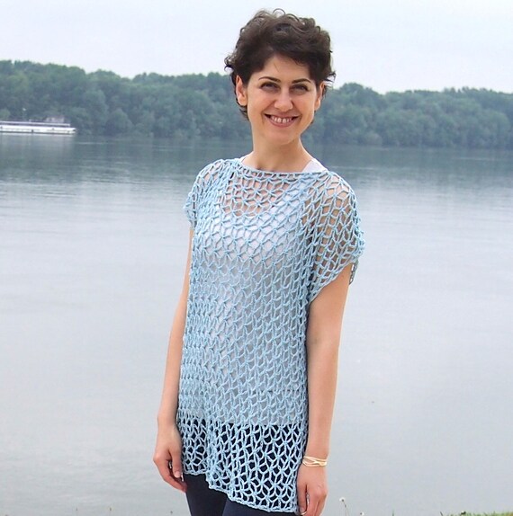 Crochet Pattern Tunic Top Woman Tank Top Women Crochet Sweater Dress, Beach Cover  Up, DIY, Photo Tutorial - Etsy