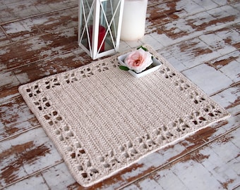 Crochet pattern Backyard picnic table placemat, table runner, home decor, table mat decoration, kitchen, Instant download PDF