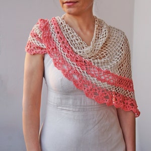 Crochet pattern shawl, women triangle shawl, crochet lace shawl, woman shawl, crochet wrap, DIY, PDF pattern image 5
