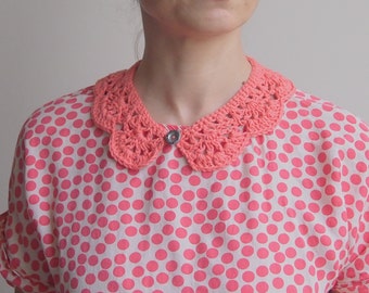 Crochet collar PATTERN, girl Peter Pan collar, crochet cowl, vintage lace, woman collar,  DIY tutorial