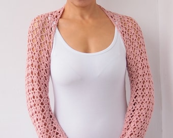 Crochet shrug pattern, woman crochet shrug, long sleeves shrug, wedding crochet pattern, crochet bolero, DIY, PDF pattern
