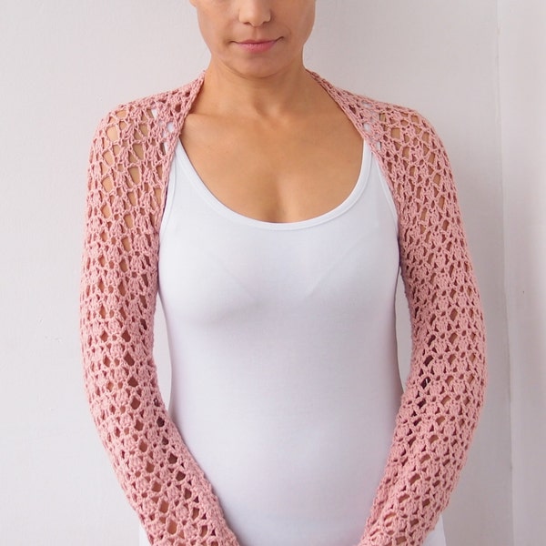 Crochet shrug pattern, woman crochet shrug, long sleeves shrug, wedding crochet pattern, crochet bolero, DIY, PDF pattern