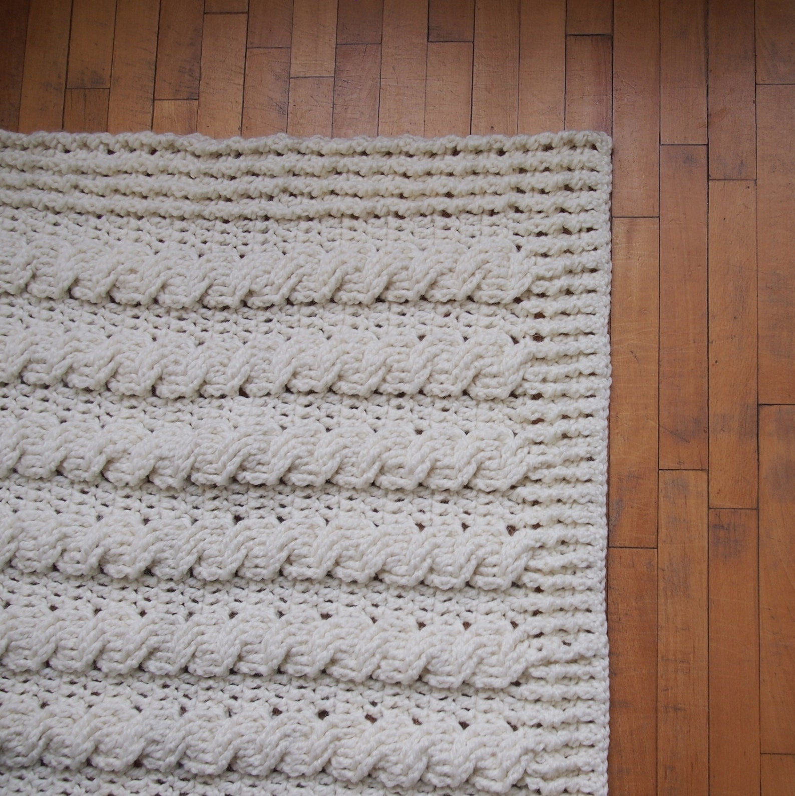 Crochet PATTERN Chunky Braided Blanket Cable Bulky Afghan Etsy