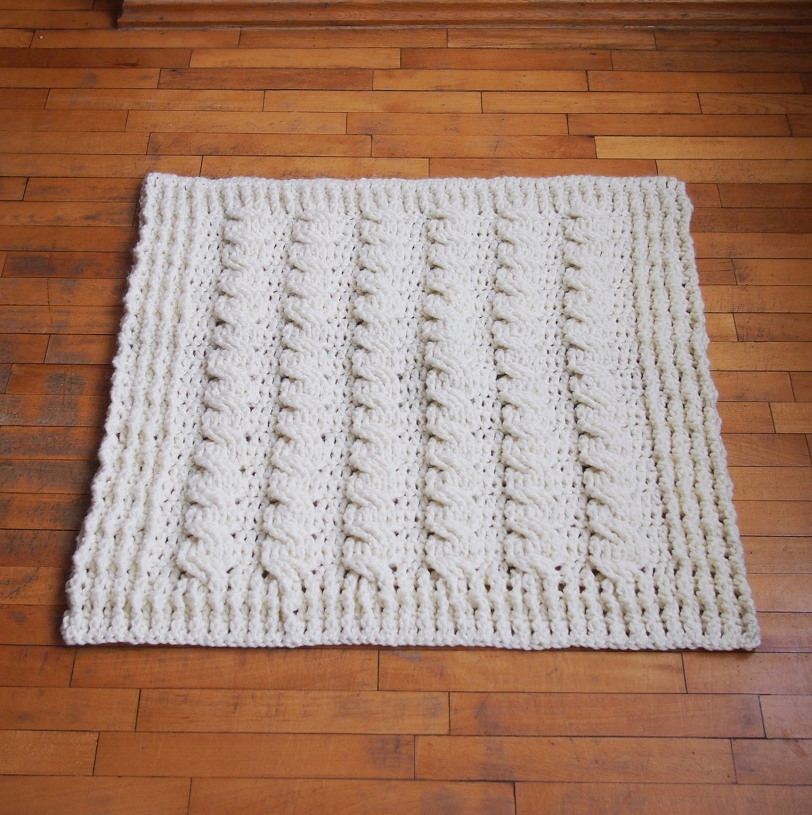 Crochet PATTERN Chunky Braided Blanket Cable Bulky Afghan Etsy