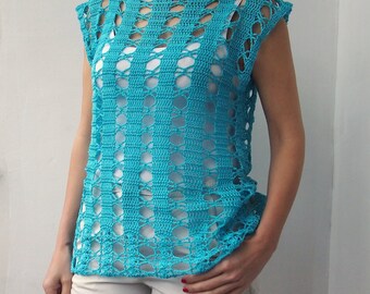 Crochet Pattern Tunic Top Woman Tank Top Women Crochet Sweater | Etsy