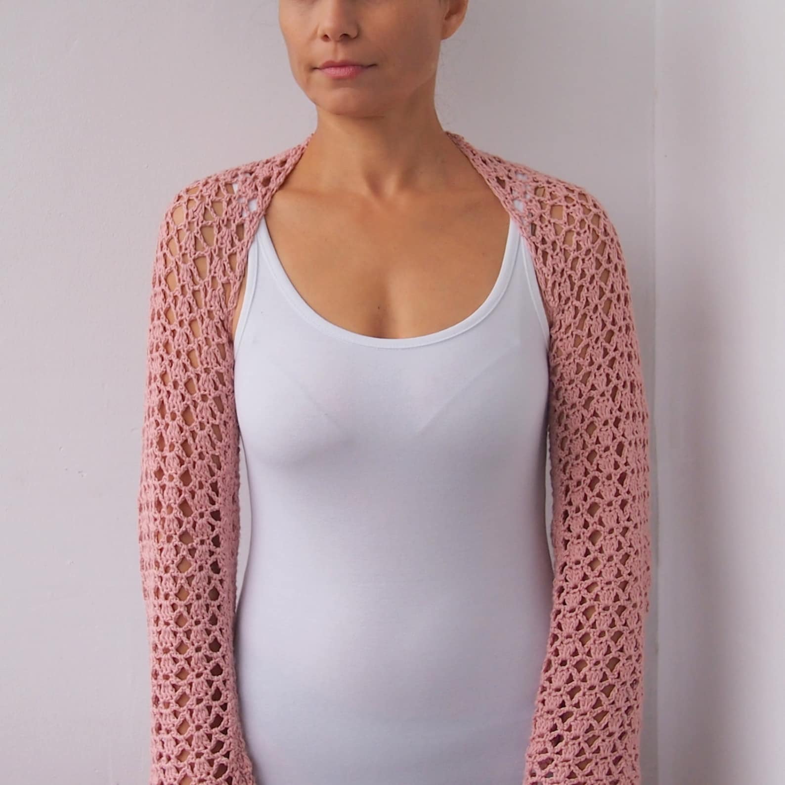 Crochet Shrug Pattern Woman Crochet Shrug Long Sleeves Etsy