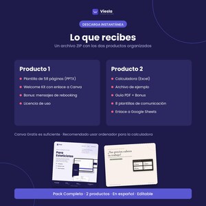 Archivos incluidos en la descarga del pack completo.