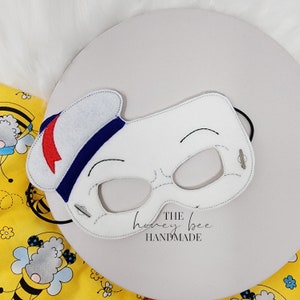 Maschera da Marshmallow Man, taglia bambino, travestimento, gioco tranquillo, costume, maschera in feltro, maschera, feltro