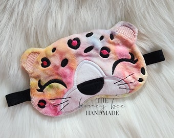 Rainbow Leopard Sleep Mask, Nap mask, Sleep, Mask, Super Soft, Night Mask