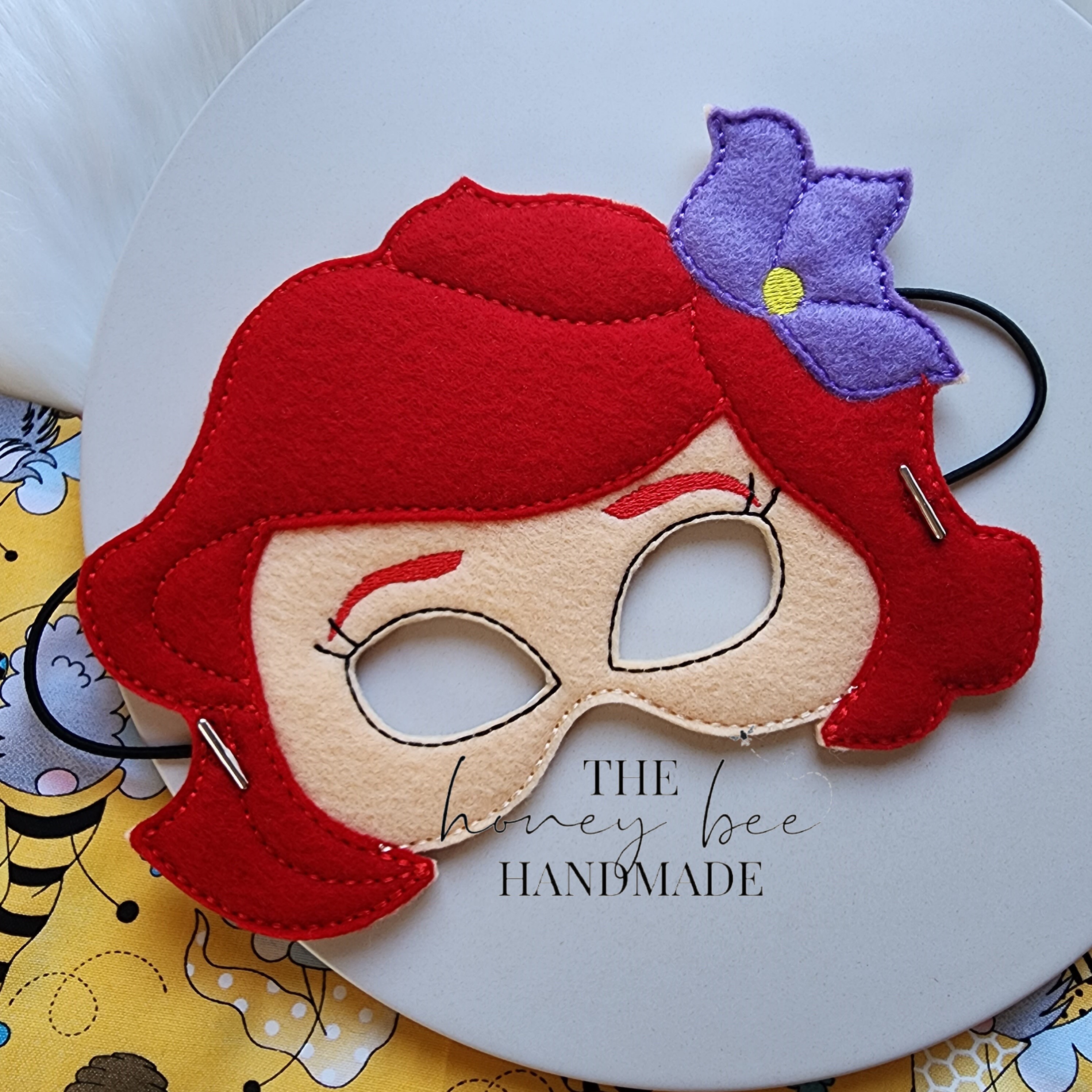 Mermaid Princess Dress Up Mask /Felt Mask/Party Favor Felt Mask/Mermaid Mask