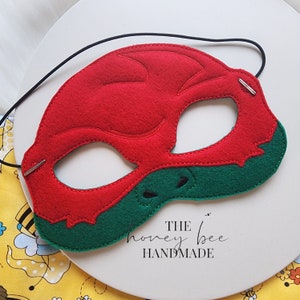 Red Turtle Dress Up Mask, Child Size, Dress Up, Quiet Play, Costume, Felt Mask, Mask, Felt