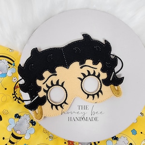 Miss Boop Dress Up Mask, Child Size, Dress Up, Quiet Play, Costume, Felt Mask, Mask, Felt