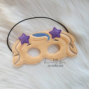 Maschera da travestimento a forma di cucciolo di corallo / Maschera in feltro / Maschera in feltro per bomboniere / Maschera da travestimento per bambini