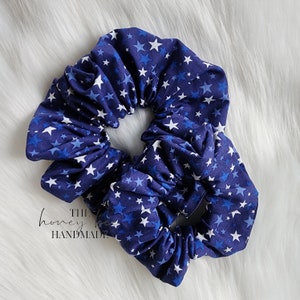 Blue Stars Scrunchie, Scrunchie, Accessories, Hair Tie, Hair Accessories