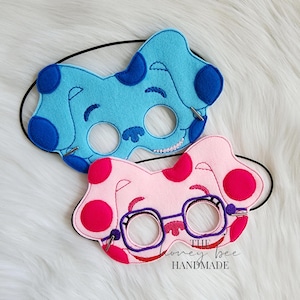 Maschere da travestimento per cuccioli giocosi, taglia bambino, travestimento, gioco tranquillo, costume, maschera in feltro, maschera, feltro