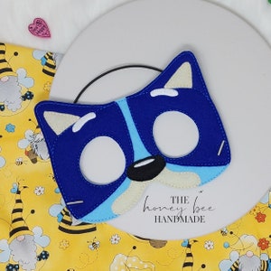 Blue Dog Mask, Dress up Masks, Child Size, Dress Up, Quiet Play, Costume, Felt Mask, Mask, Felt