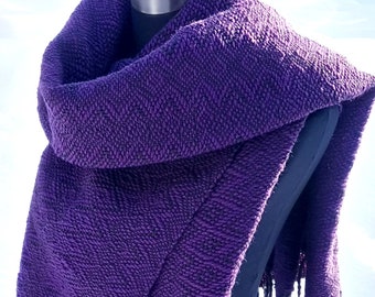 Hand woven "Autumn"- Shawl, scarf, throw, blanket, wool