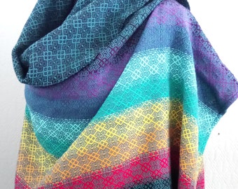 Handwoven "Rainbow Dreams"- shawl / scarf