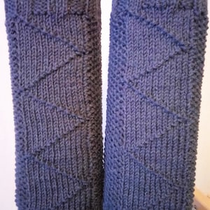 Handknit leg warmers, gray, wool